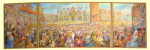 La f&ecirc;te &agrave; Venise, huile sur toile 67 cm x 200 cm
