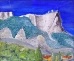 Le Coudon, huile sur toile 58 cm x 71 cm