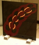 Les anneaux, panneau d&eacute;coratif 38 cm x 33 cm