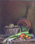 Retour de march&eacute;, pastel 54 cm x 44 cm 