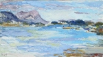 Le Coudon depuis les Sablettes, huile sur carton toile 32 cm x 52 cm